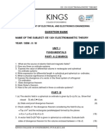 Ee 1201 Electromagnetic Theory