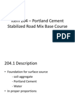 Item 204 - Portland Cement Stabilized Road Mix