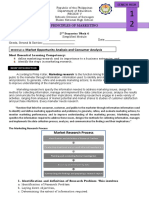 Market Opportunity Analysis and Consumer Analysis: Most Essential Learning Competency