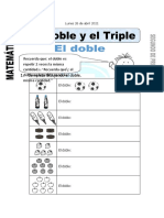 Ficha de El Doble para Segundo de Primaria