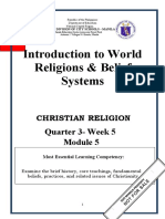 Introduction To World Religions & Belief Systems: Quarter 3-Week 5