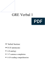 GRE Verbal 1: Dr. Geetha. B