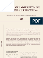 Pembagian Hadits Ditinjau Dari Jumlah Perawinya