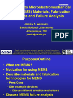 Introduction To Microelectromechanical Systems (MEMS) Materials, Fabrication Processes and Failure Analysis