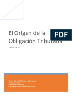 Origen de La Obligacion Tributaria