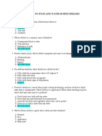 Post Test On Food and Water Borne Diseases