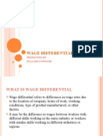 Wage Differentials: Presented by Pallabi Goswami