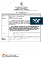 Activity Design For Oral Reading Assessment