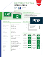 Slim Flex Led Emergency Exit Sign: Emflex 1602M / RM Series