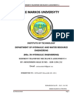 Mekonnen Haile Sediment Transport Mechanics - Assignment-4