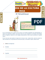 Evolución de La Cultura Inca para Quinto Grado de Primaria