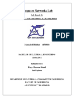 Computer Networks Lab: Lab Report: 06 Connecting Local Area Networks (Lans) Using Router