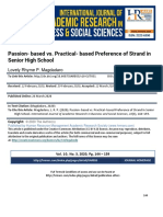 Passion-Based vs. Practical - Based Preference of Strand in Senior High School