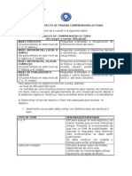 Modelo Proyecto de Prueba Comprensión Lectora