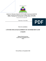 Etude Sur Le Management Du Systeme Educatif D_haiti