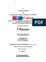 PDF Project Report On Jio Vs Airtel