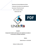 Comprensión Histórica Del Impacto Del Capitalismo Mundial en La Economía y Sociedad Venezolana