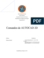 Comandos de AutoCAD 2D