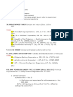 IV. PERCENTAGE TAXES-Concept and Nature (Secs. 116 To: Cases