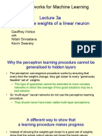 Neural Networks For Machine Learning: Lecture 3a Learning The Weights of A Linear Neuron