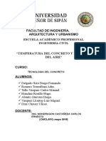 Temperatura y Contenido de Aire Del Concreto-Informe