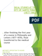 MEDICAL STUDIES AT THE UNIVERSITY OF SANTO TOMAS and Travels Part 1