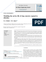 Modeling The Service Life of Slag Concrete Exposed To Chlorides