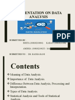 Presentation On Data Analysis: Submitted by