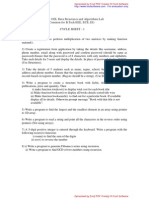 CSE 102L Data Structures and Algorithms Lab (Common For B.Tech EEE, ECE, EI) Cycle Sheet - 1