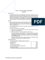 Paper - 2: Strategic Financial Management Questions Future Contract