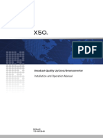 Broadcast-Quality Up/Cross/Downconverter: Installation and Operation Manual