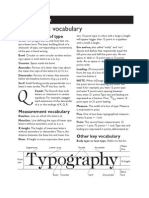 Typography: Typographic Vocabulary