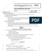 IP Question Paper 2020-2021