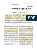 A Comparison of Methods To Quantify The In-Season Training Load of Professional Soccer Players