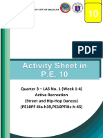 Quarter 3 - Las No. 1 (Week 1-4) Active Recreation (Street and Hip-Hop Dances) (Pe10Pf-Iiia-H39, Pe10Pfiiic-H-45)