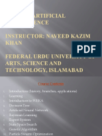 Course: Artificial Intelligence Instructor: Naveed Kazim Khan Federal Urdu University of Arts, Science and Technology, Islamabad