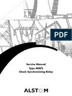 Service Manual Type MAVS Check Synchronising Relay