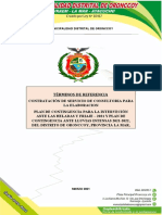 TDR Plan de Contingencia de Heladas y Friaje 2021