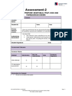 Assigment 2 For Prepare Vegetable Vegetable and Fruits