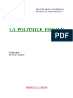 La Politique Fiscale: Préparé Par: ES-SAID Yassine