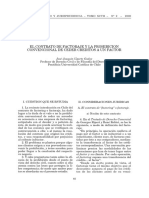 El Contrato de Factoraje y La Prohibicion Convencional de Ceder Creditos A Un Factor