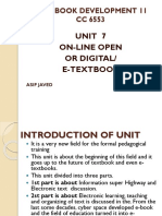 Unit 7 On-Line Open or Digital/ E-Textbook