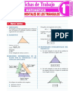 Propiedades Fundamentales de Los Triangulos para Primer Grado de Secundaria