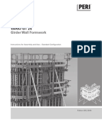 Vario GT 24 Girder Wall Formwork Instructions For Assembly and Use