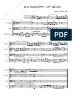 18) Suite No 3 in D Major, BWV 1068 (II Air) Arreglada - Partitura Completa