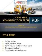 TOPIC 5 Plant and Machineries in Construction Industry