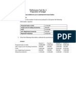 Performance Task No. 2 Preparation of Budget