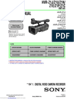 Sony HVR-Z1U Service Manual