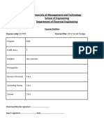 VLSI Circuit Design Course - Outline