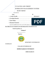 Dmu Employee'S Saving and Credit Association Information Management System